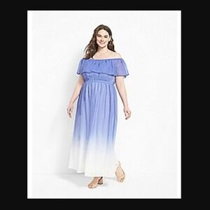 Lane Bryant Off-The-Shoulder Maxi Dress